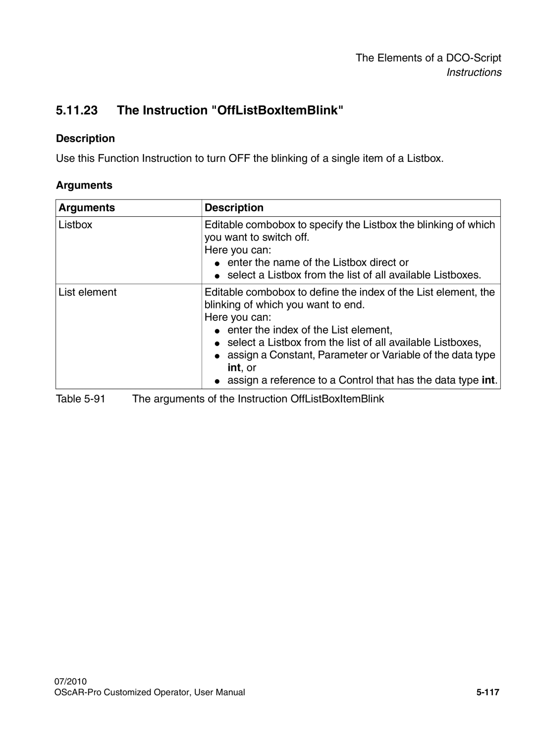 Siemens A31003-51730-U103-7619 user manual Instruction OffListBoxItemBlink 