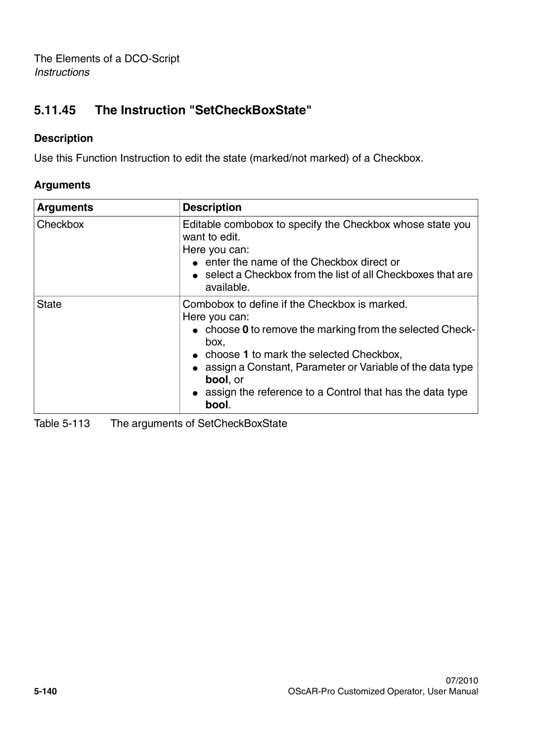 Siemens A31003-51730-U103-7619 user manual Instruction SetCheckBoxState, Bool, or 