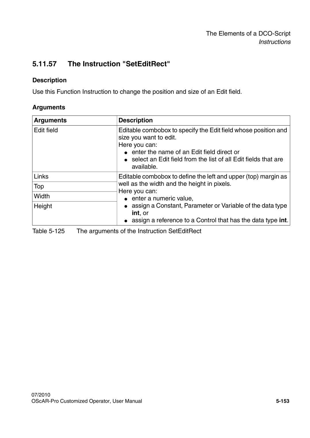 Siemens A31003-51730-U103-7619 user manual Instruction SetEditRect 