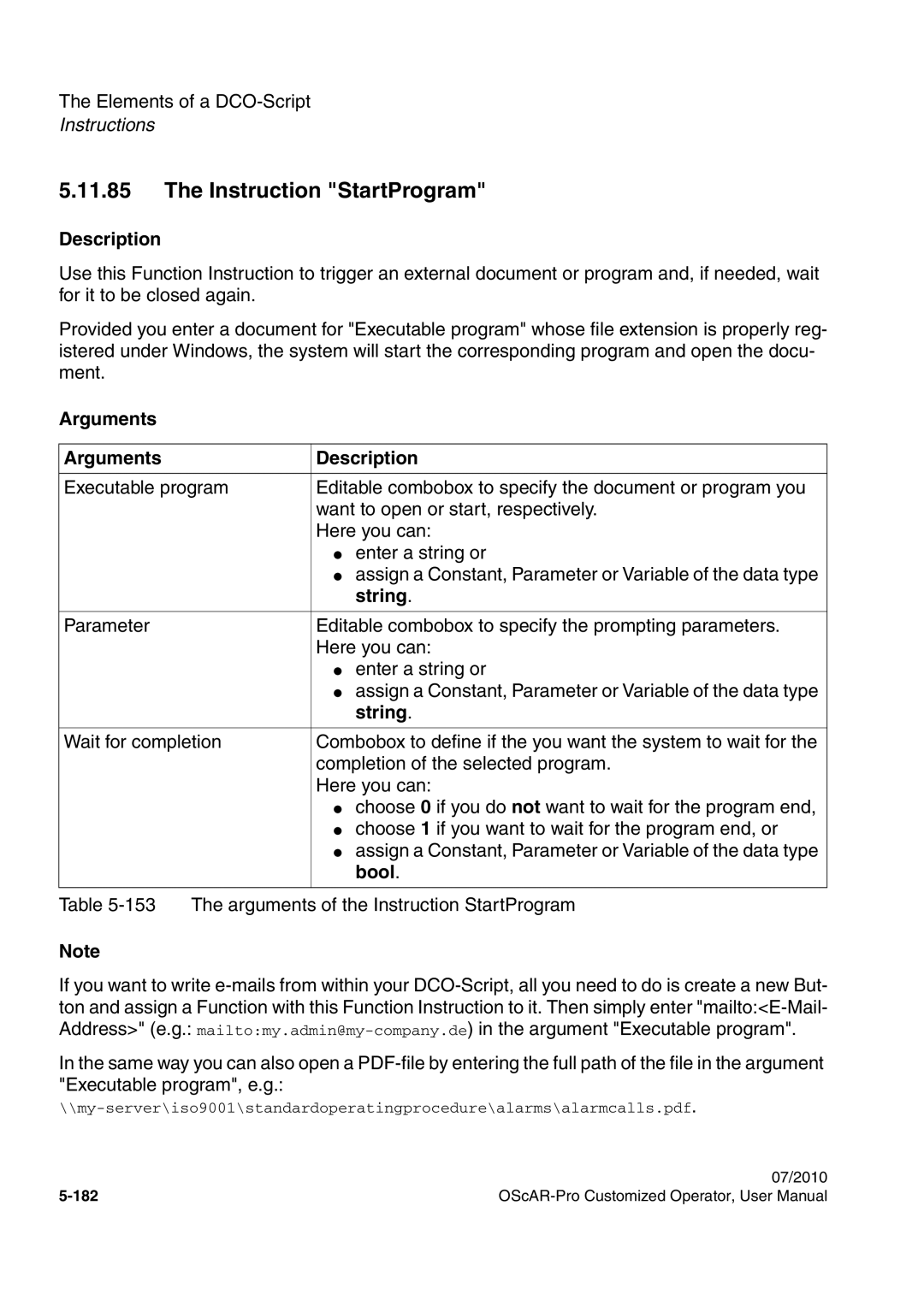 Siemens A31003-51730-U103-7619 user manual Instruction StartProgram, Bool 