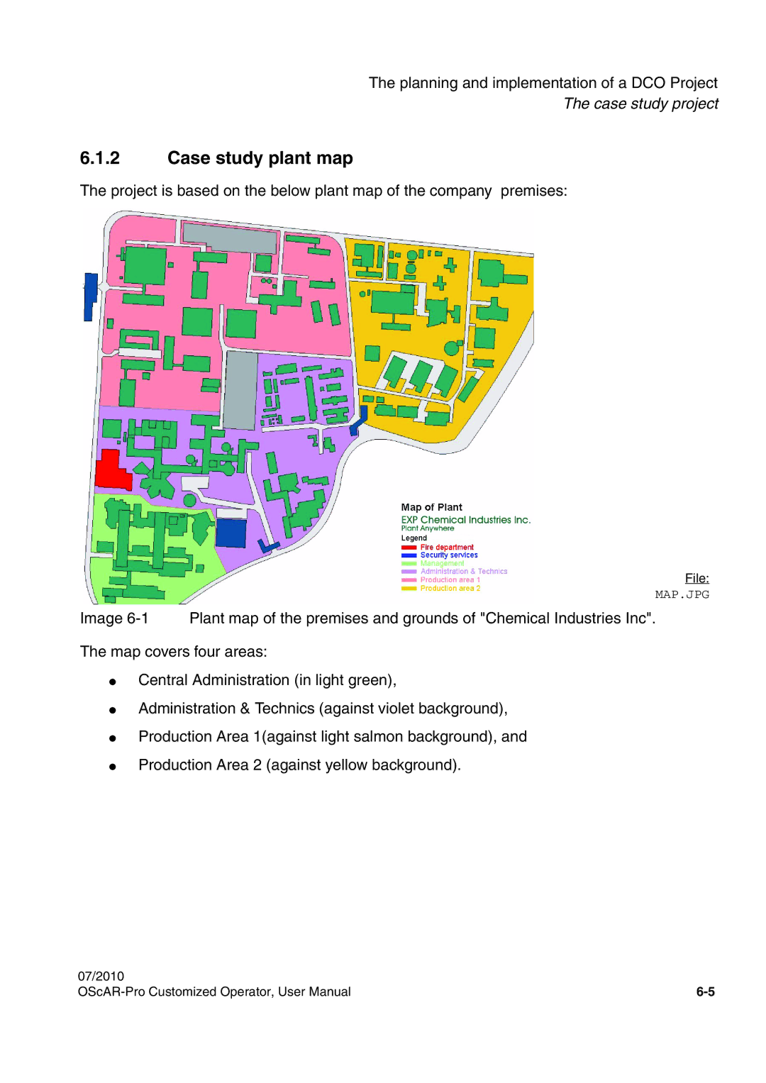 Siemens A31003-51730-U103-7619 user manual Case study plant map 