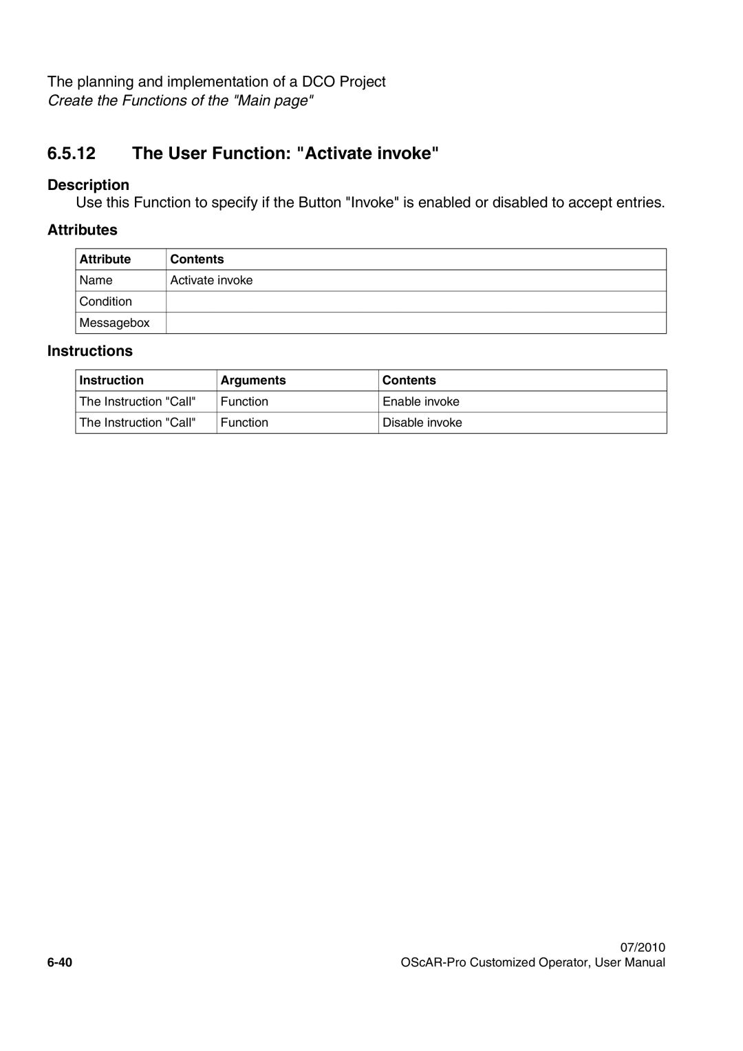 Siemens A31003-51730-U103-7619 user manual User Function Activate invoke 