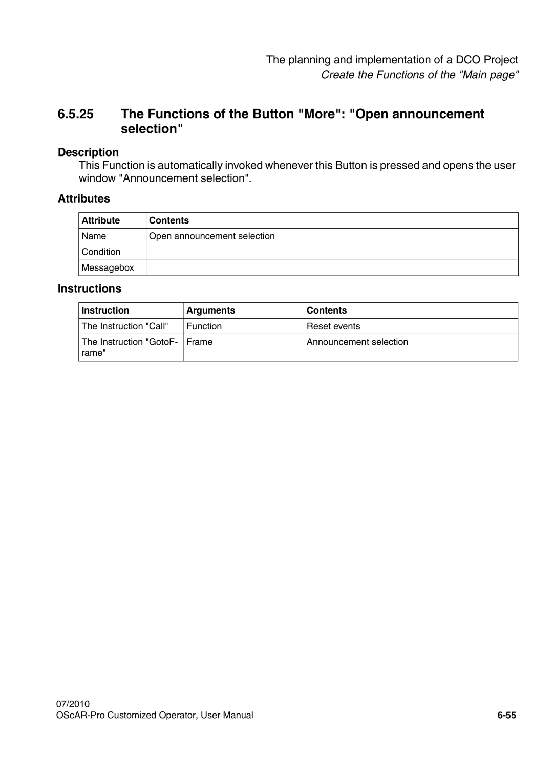 Siemens A31003-51730-U103-7619 user manual Functions of the Button More Open announcement selection 