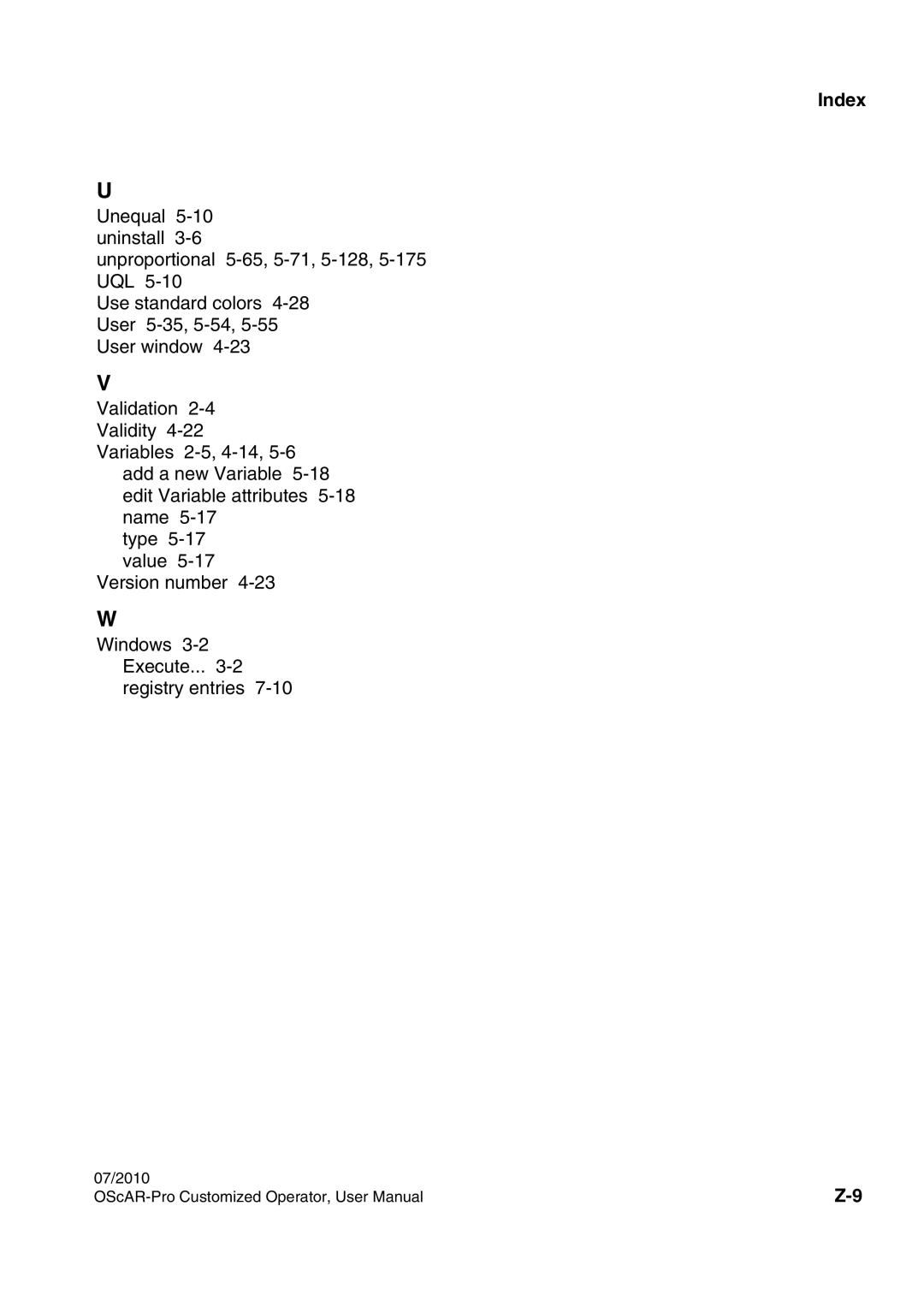 Siemens A31003-51730-U103-7619 user manual Index 