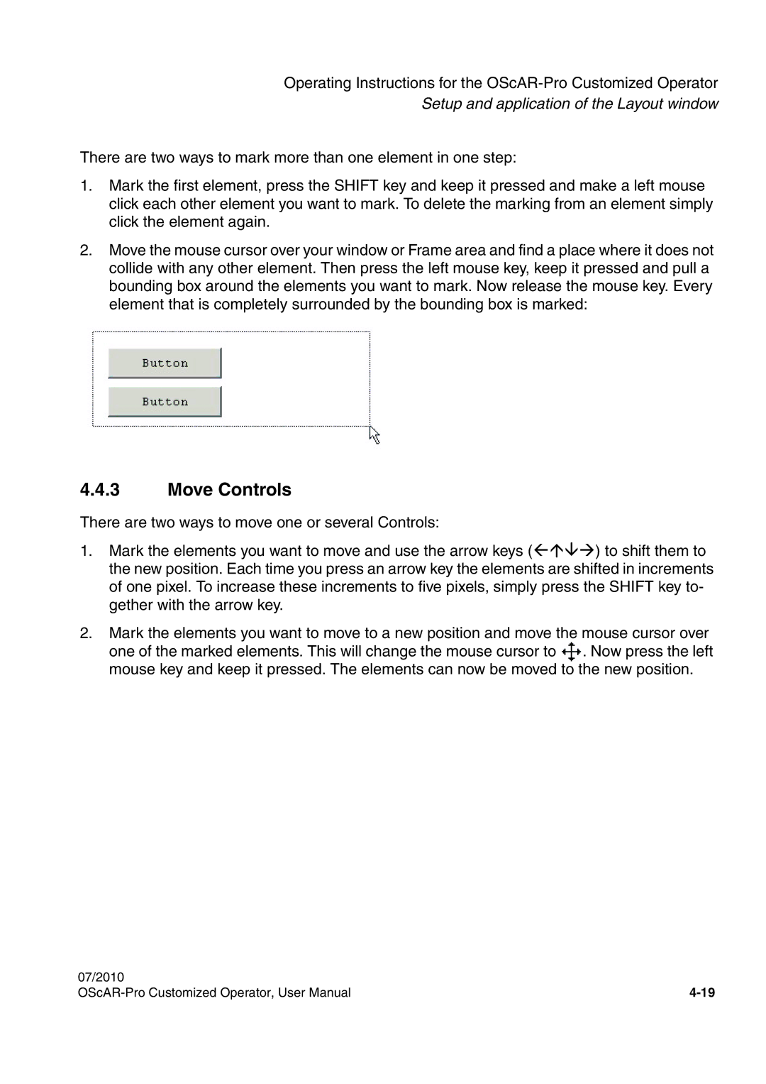 Siemens A31003-51730-U103-7619 user manual Move Controls 