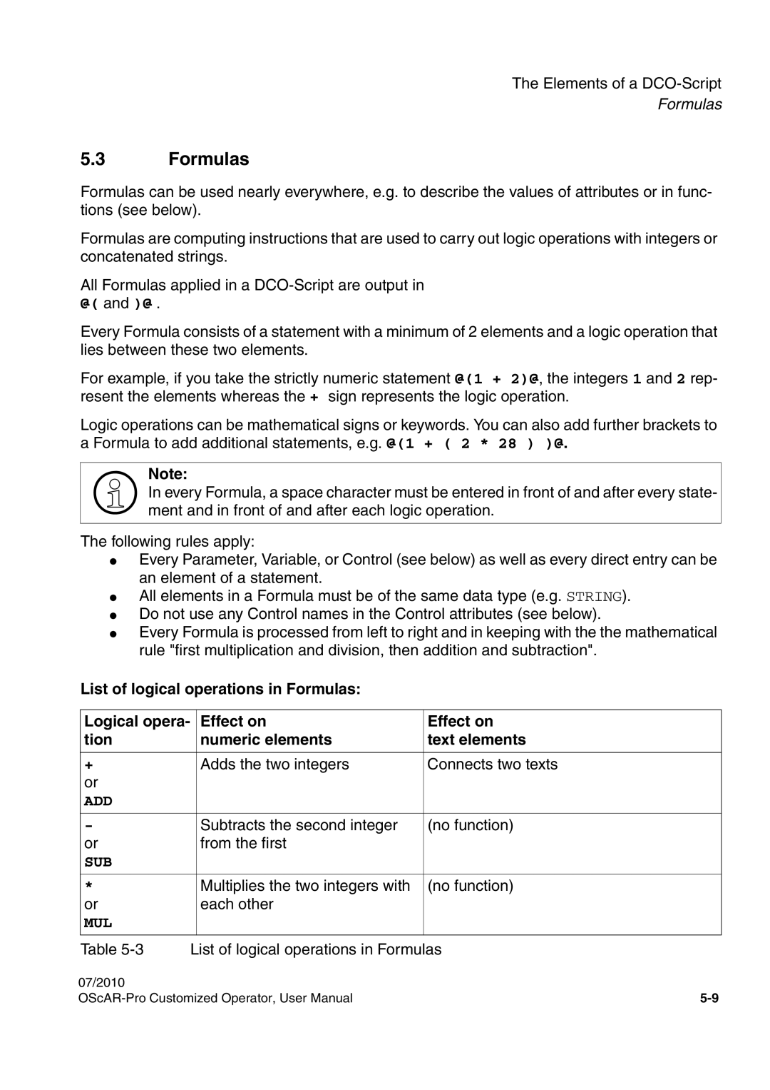 Siemens A31003-51730-U103-7619 user manual Formulas, Mul 