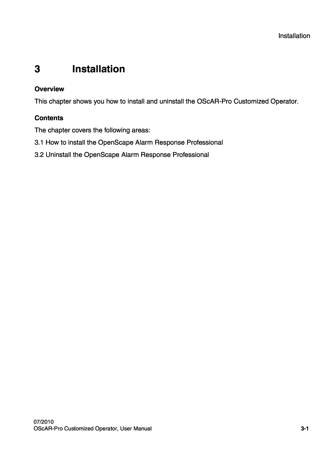 Siemens A31003-51730-U103-7619 user manual Installation, Overview, Contents 