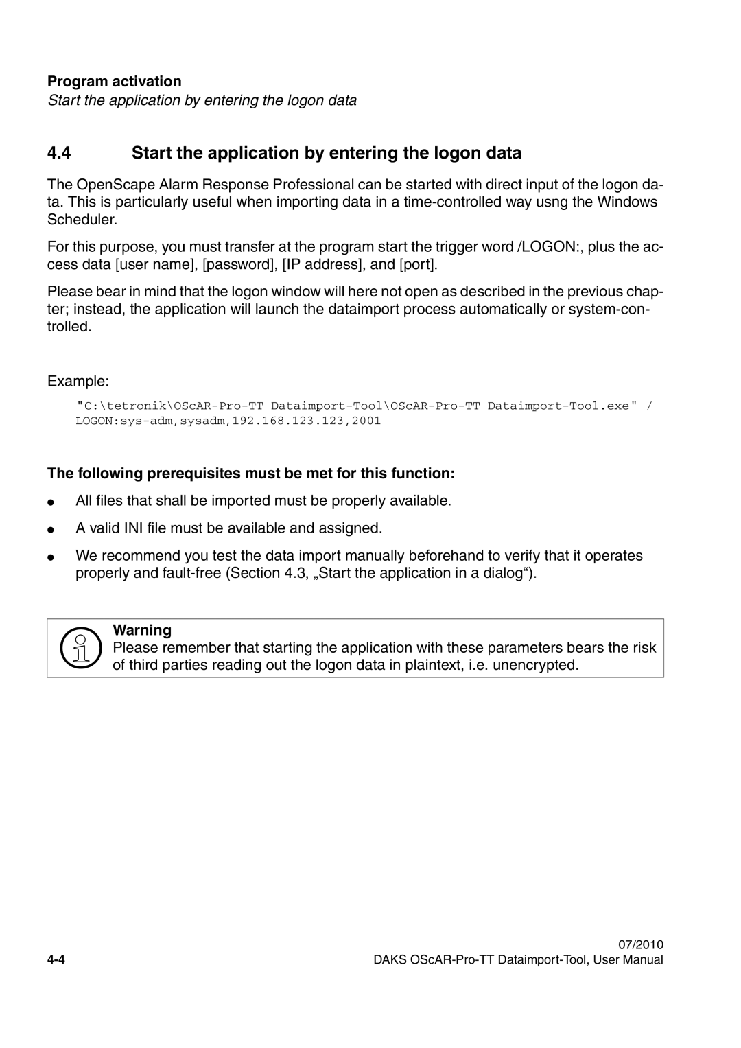 Siemens A31003-S1730-U102-1-7619 user manual Start the application by entering the logon data 