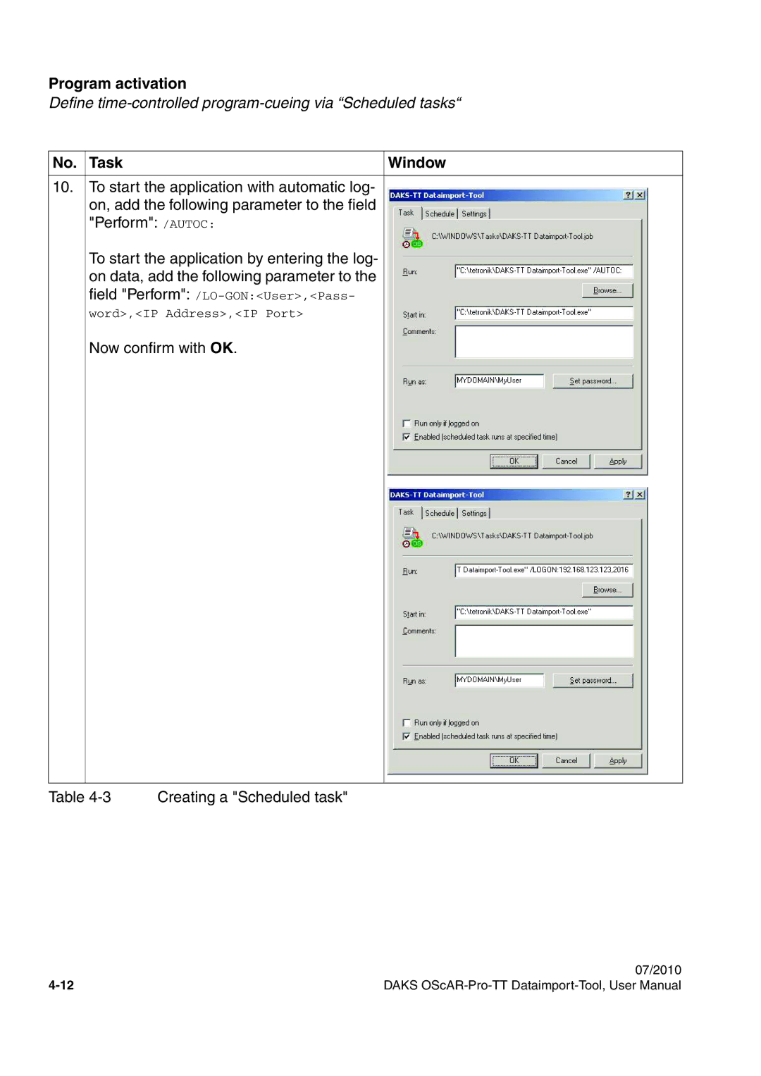 Siemens A31003-S1730-U102-1-7619 user manual Field Perform /LO-GONUser,Pass Word,IP Address,IP Port 