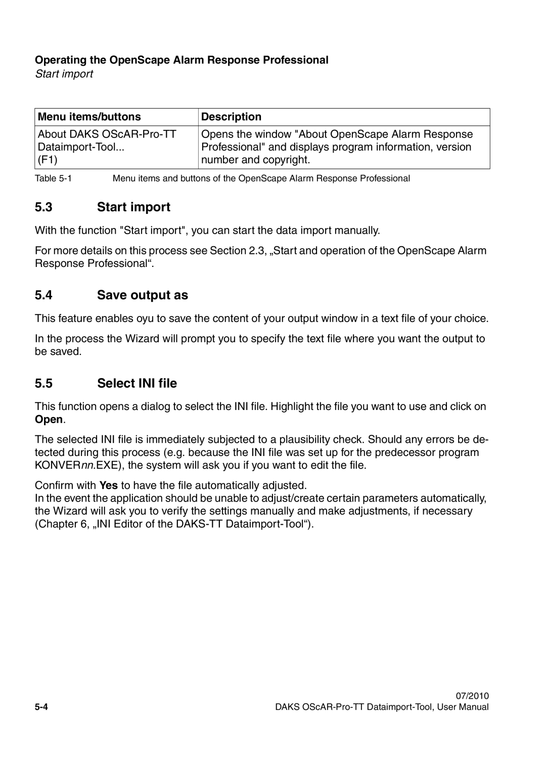 Siemens A31003-S1730-U102-1-7619 user manual Start import, Save output as, Select INI file 