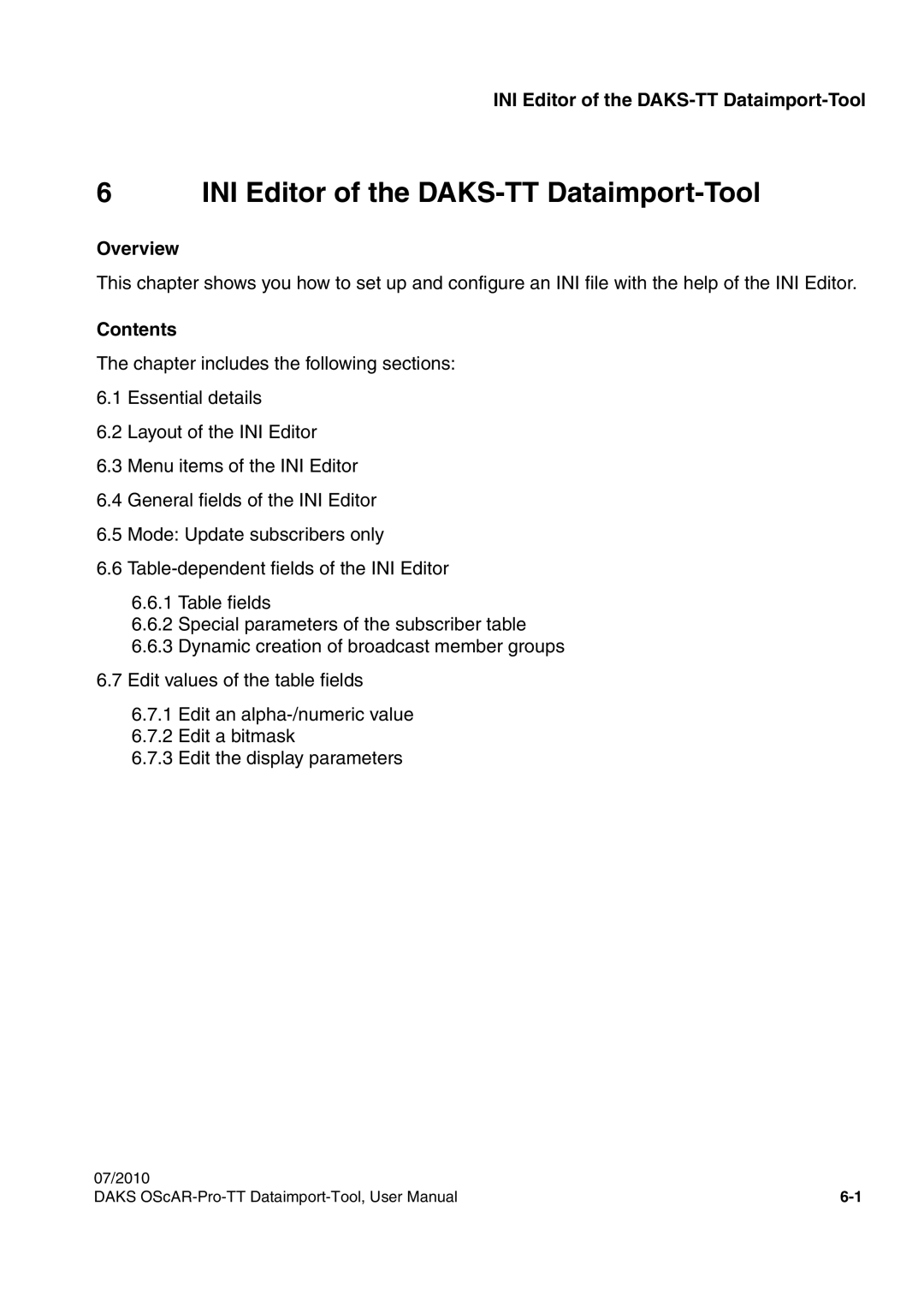 Siemens A31003-S1730-U102-1-7619 user manual INI Editor of the DAKS-TT Dataimport-Tool 