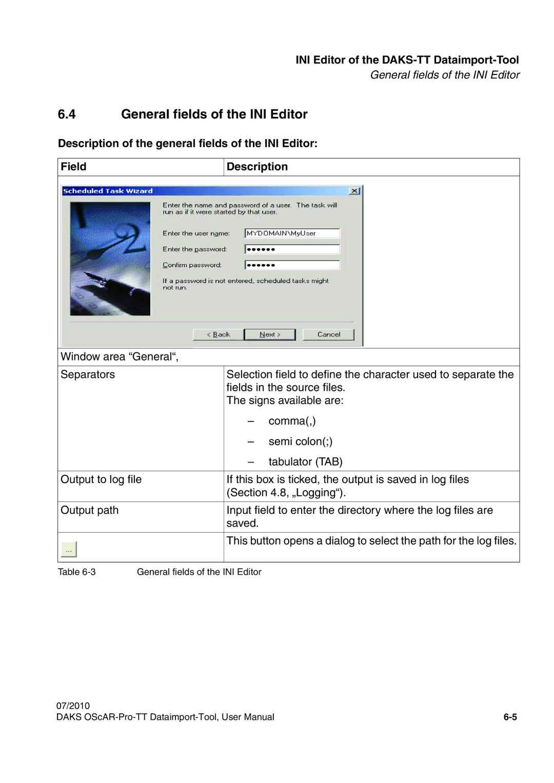 Siemens A31003-S1730-U102-1-7619 user manual General fields of the INI Editor 