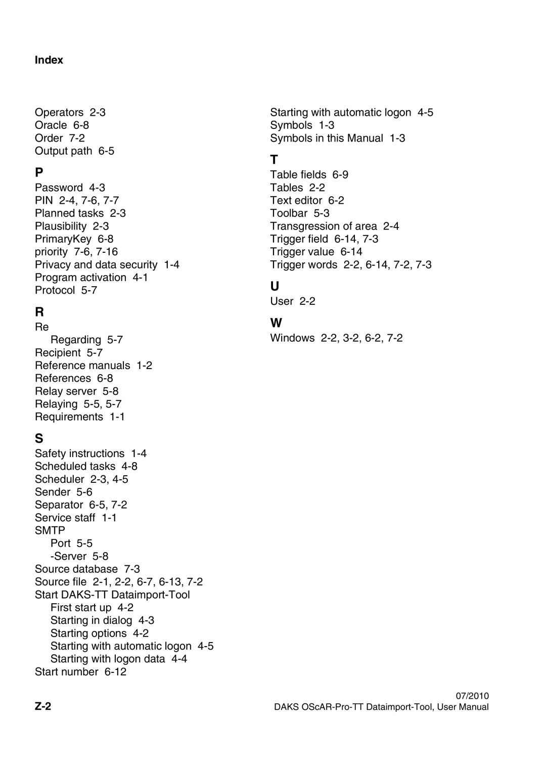 Siemens A31003-S1730-U102-1-7619 user manual Index 