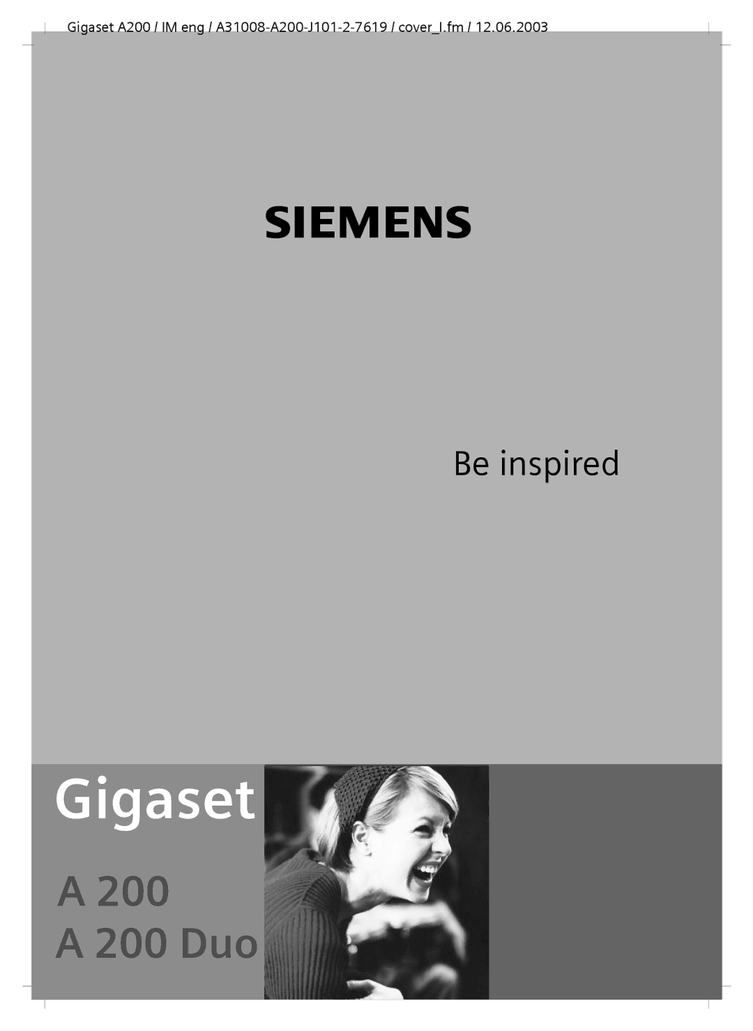 Siemens A31008-A200-J101-2-7619 manual Gigaset 