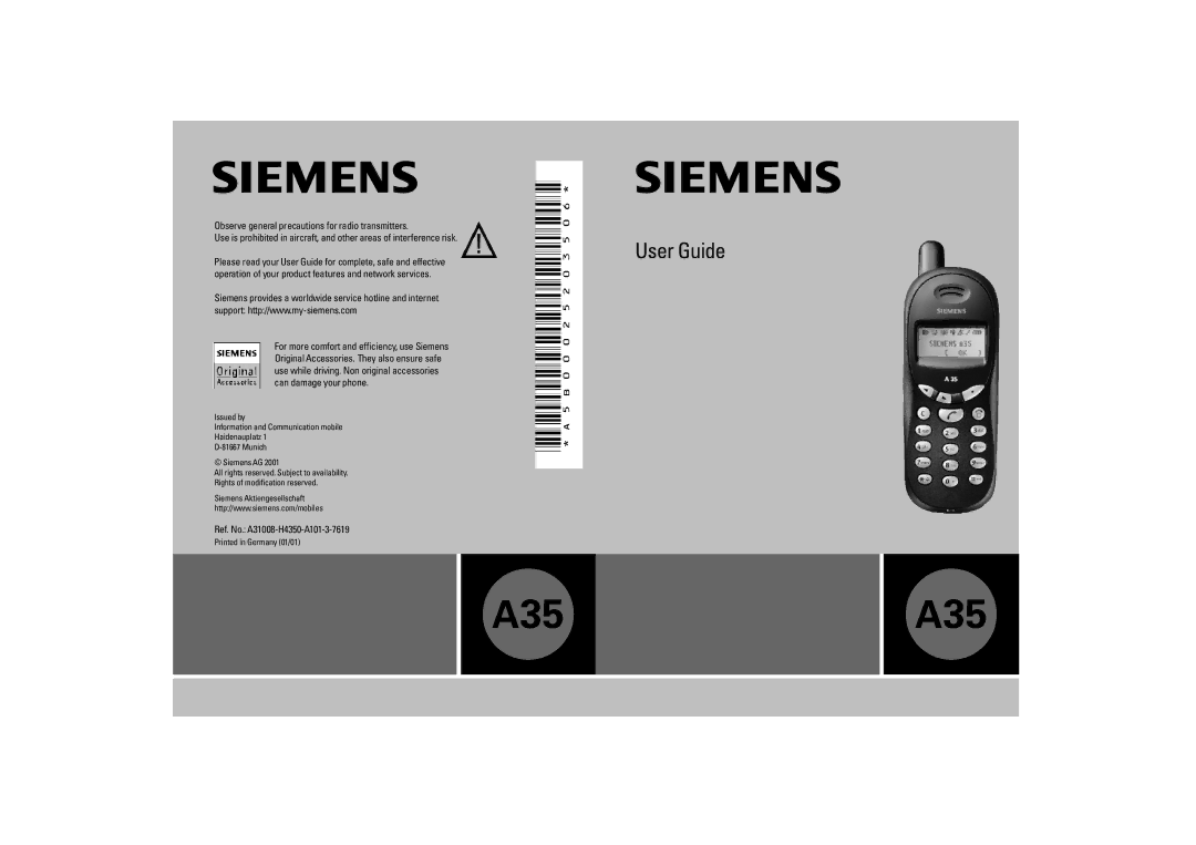 Siemens manual A35A35 