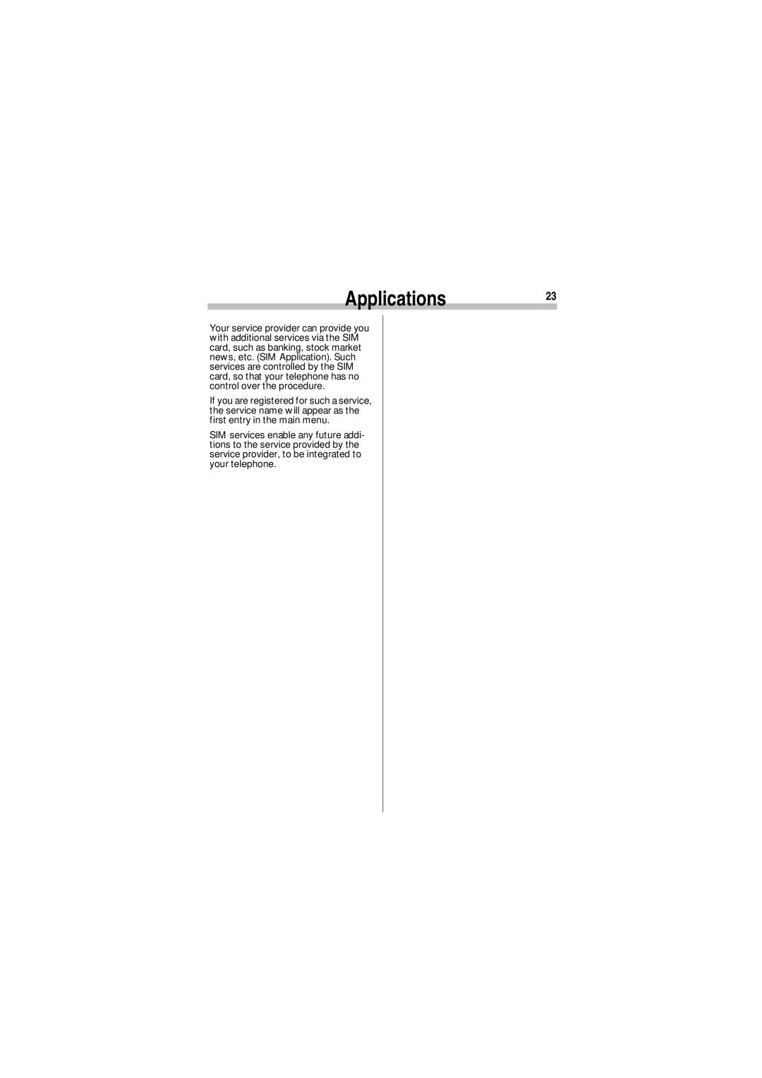 Siemens A35 manual Applications 