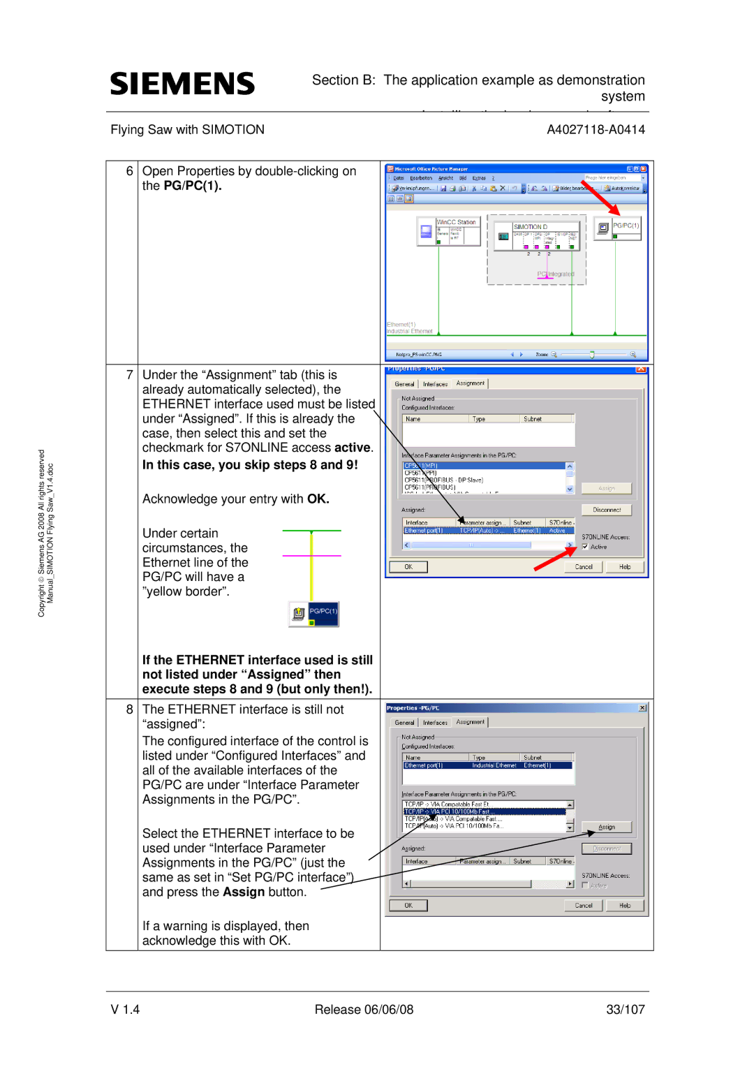 Siemens A4027118-A0414 user manual PG/PC1 