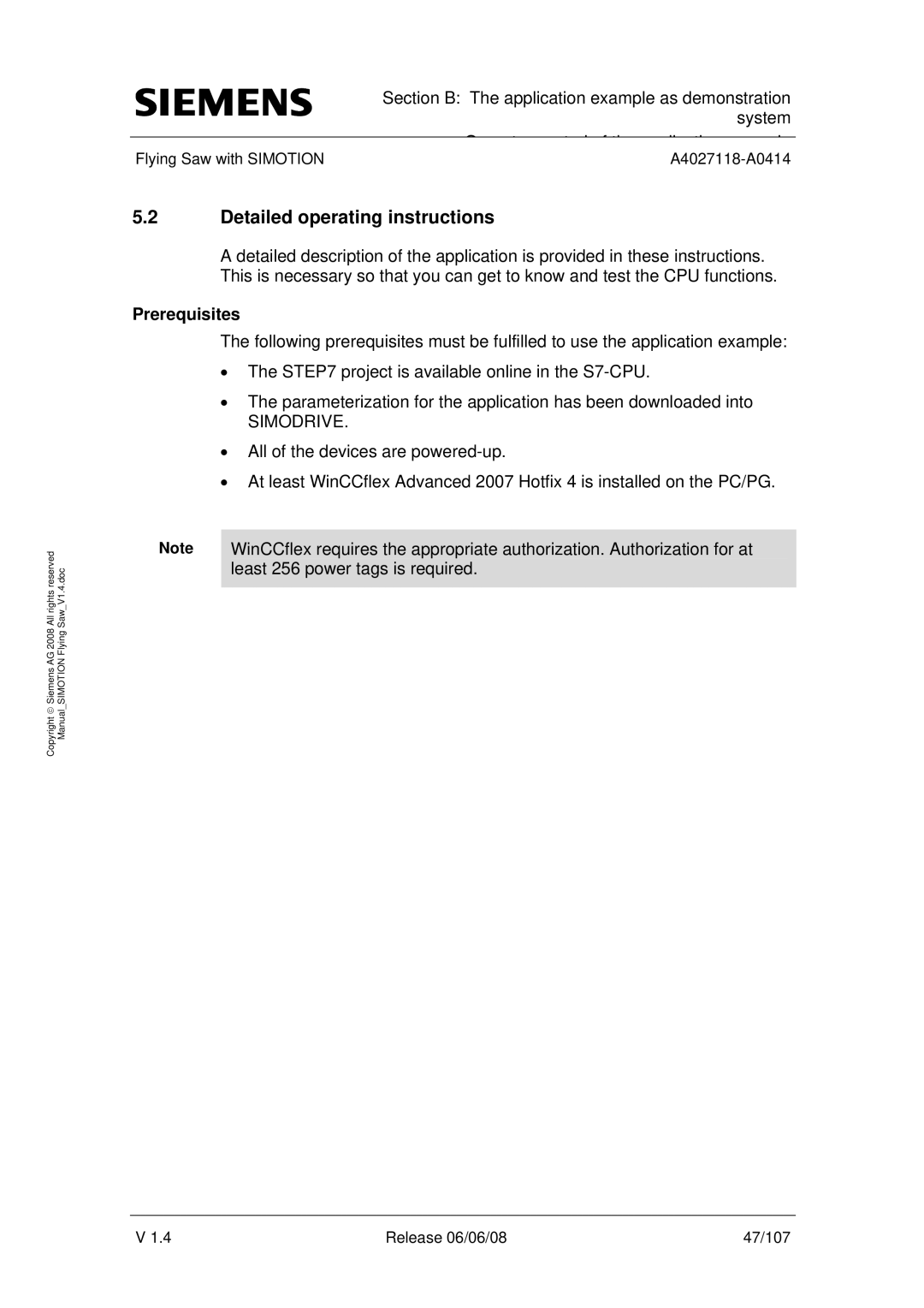 Siemens A4027118-A0414 user manual Detailed operating instructions, Simodrive 