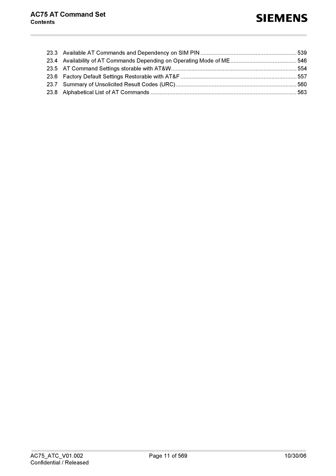 Siemens AC75 manual 23.3 