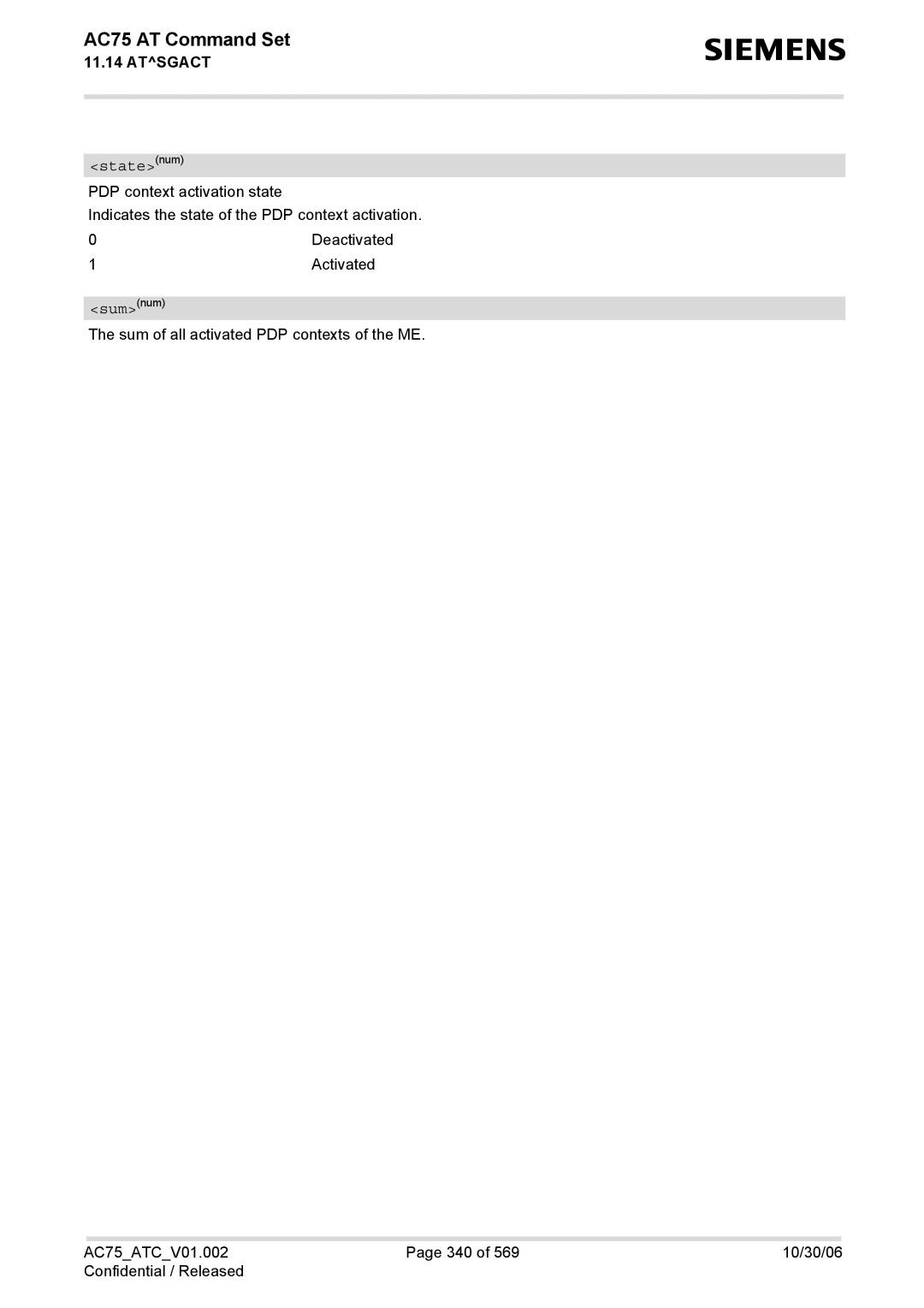 Siemens AC75 manual Statenum, Sumnum 