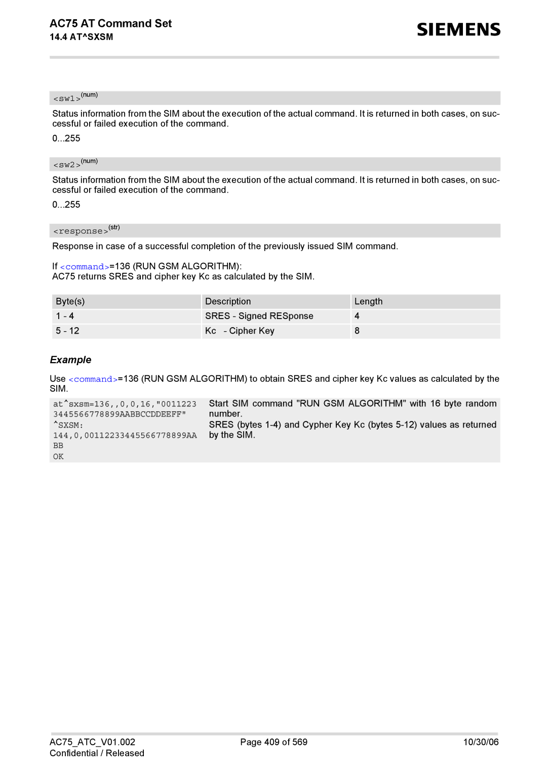 Siemens AC75 manual 3445566778899AABBCCDDEEFF, Sxsm 