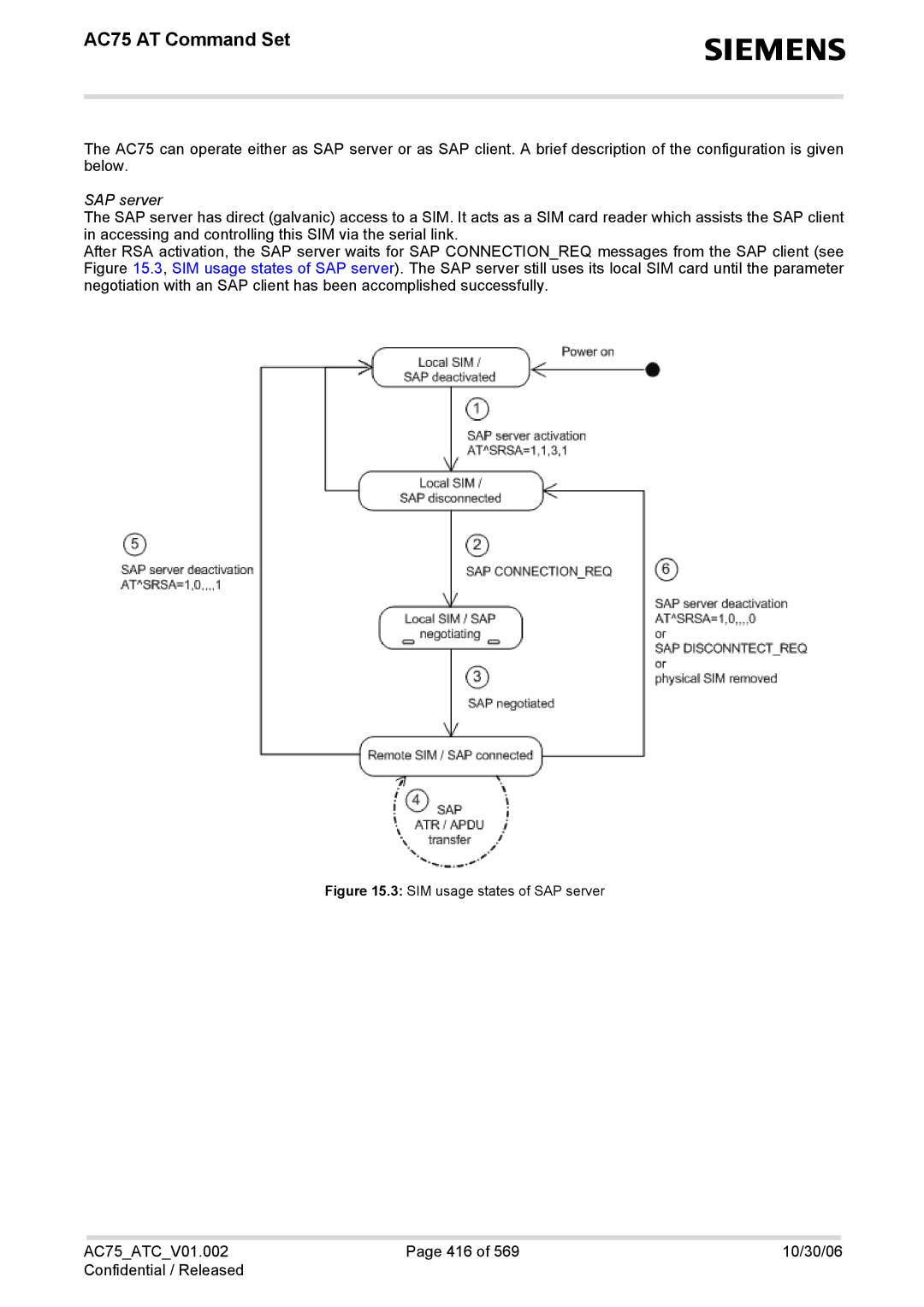 Siemens AC75 manual SAP server 