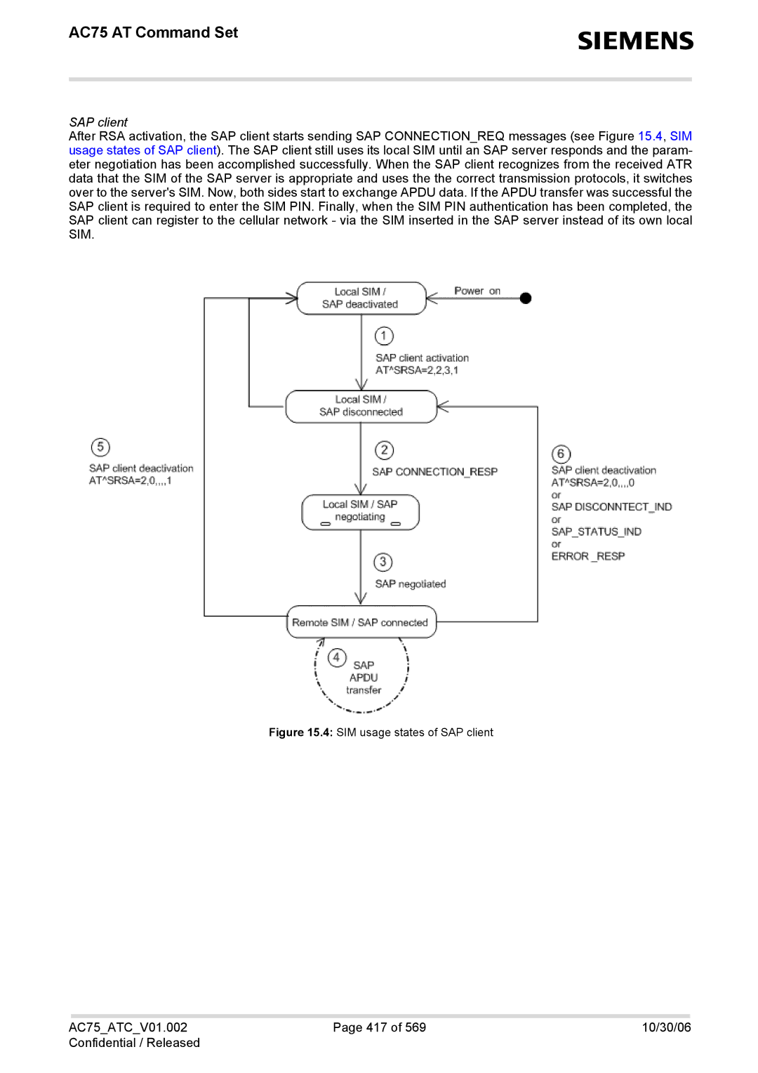 Siemens AC75 manual SAP client 