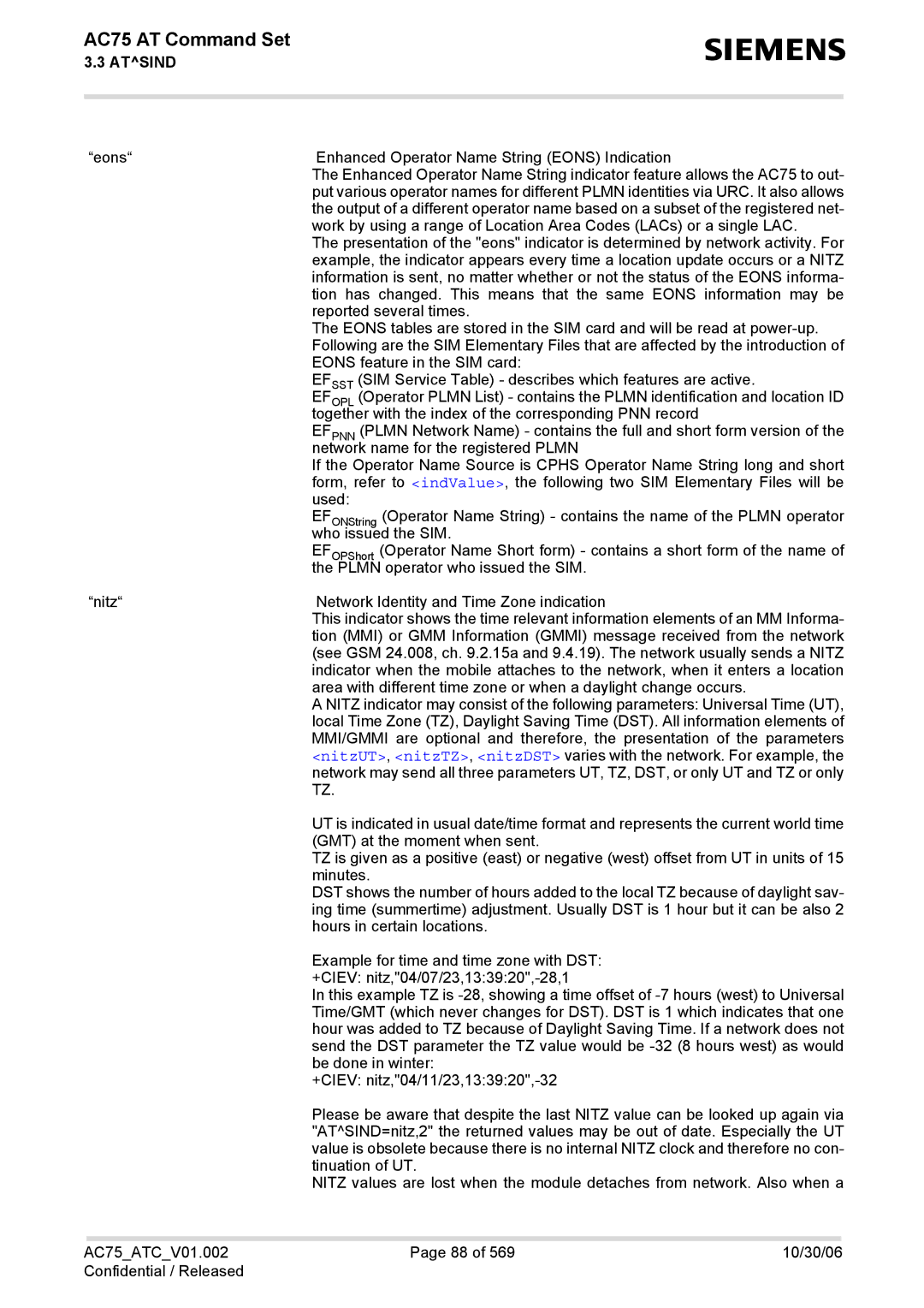 Siemens manual AC75 AT Command Set 