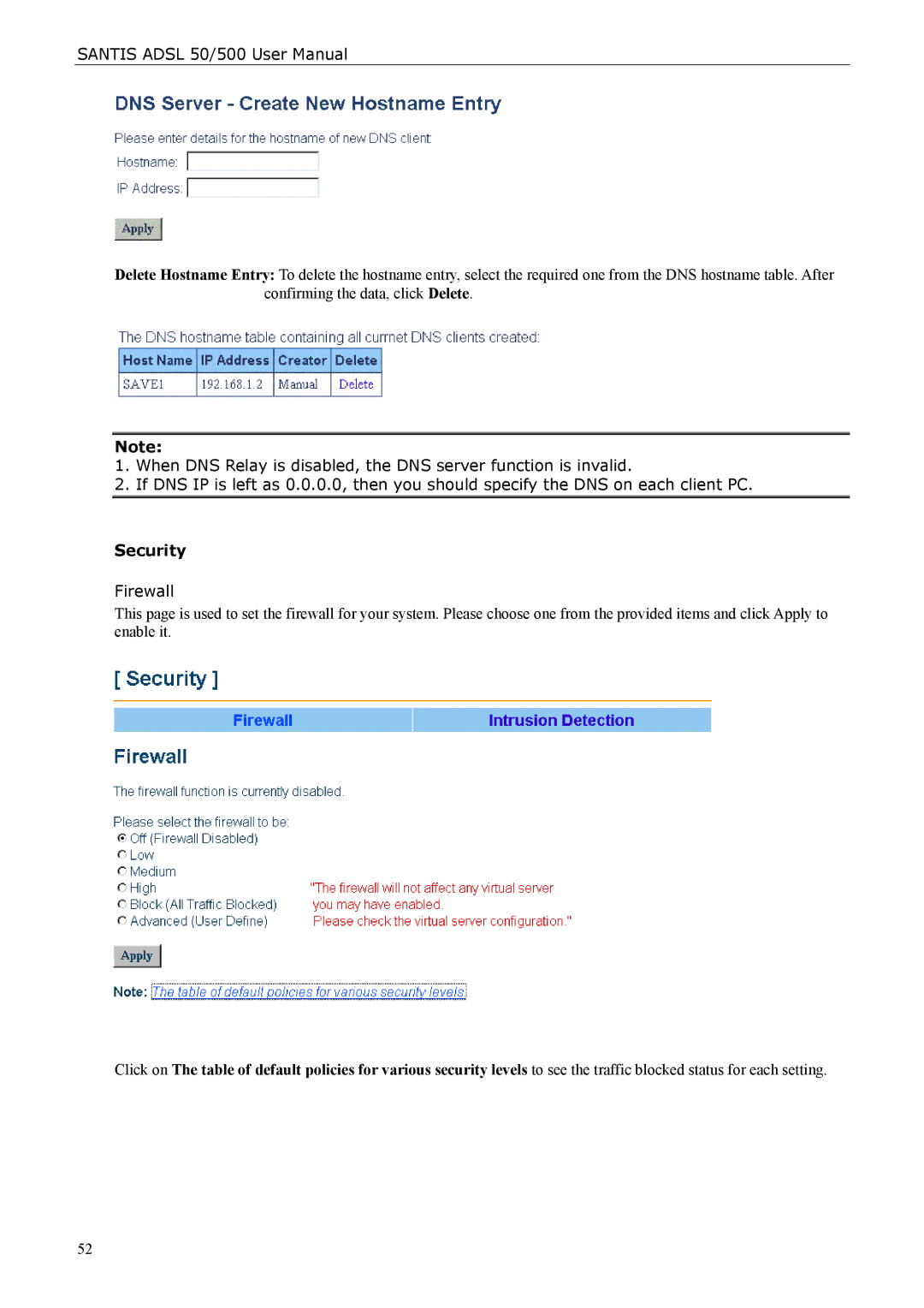 Siemens ADSL 500 user manual Security, Firewall 