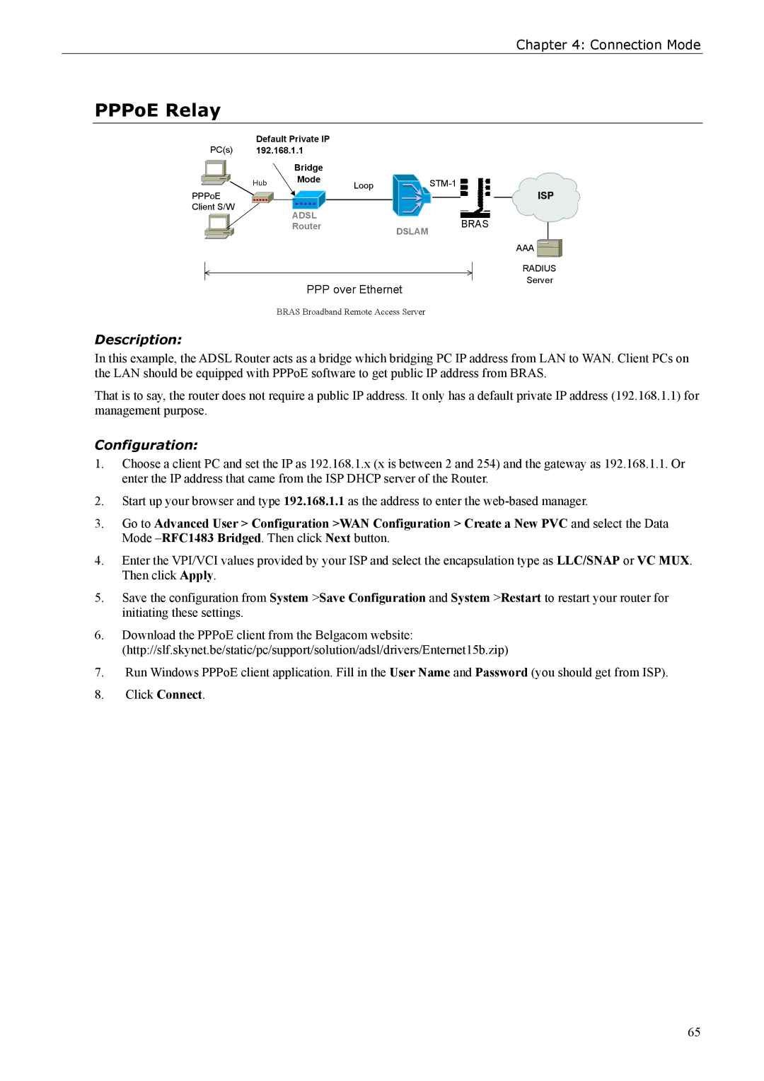 Siemens ADSL 500 user manual PPPoE Relay 