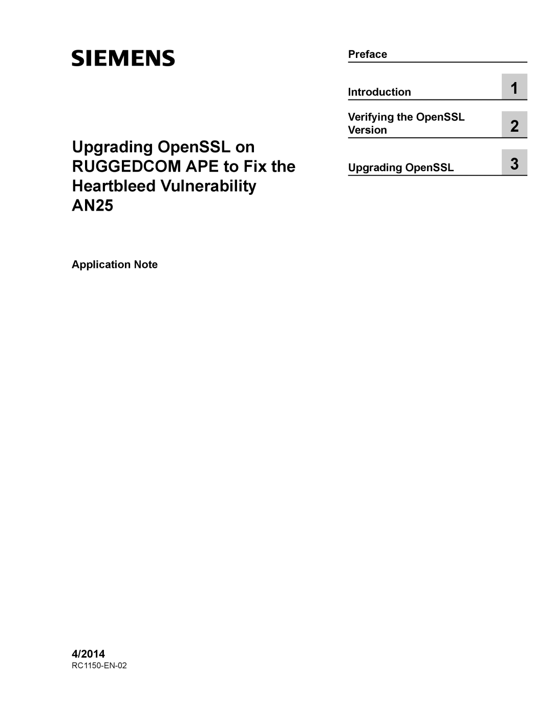 Siemens AN25 manual RC1150-EN-02 