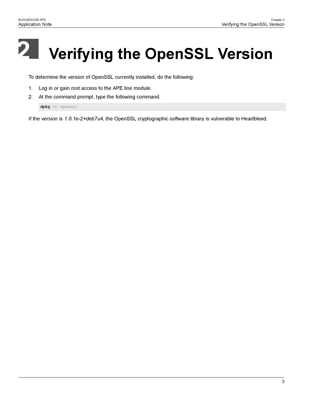 Siemens AN25 manual Verifying the OpenSSL Version 