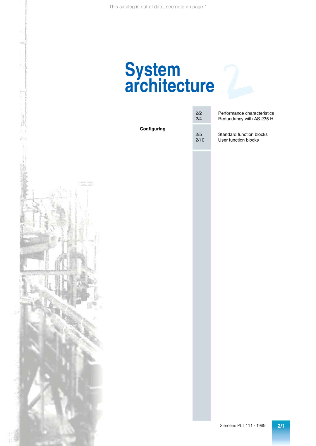 Siemens AS 235 appendix System architecture 