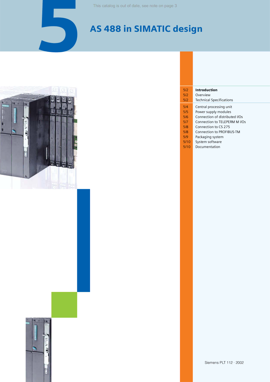 Siemens AS 488/TM manual AS 488 in Simatic design, Introduction 