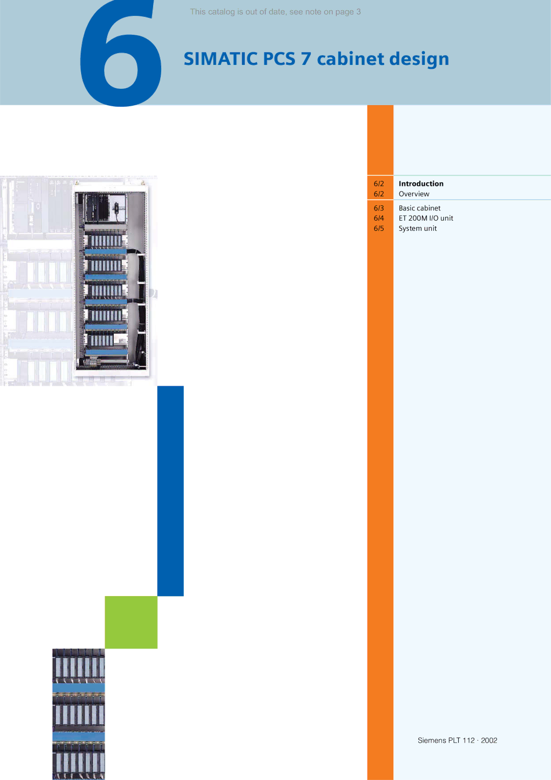 Siemens AS 488/TM manual Simatic PCS 7 cabinet design, Introduction 