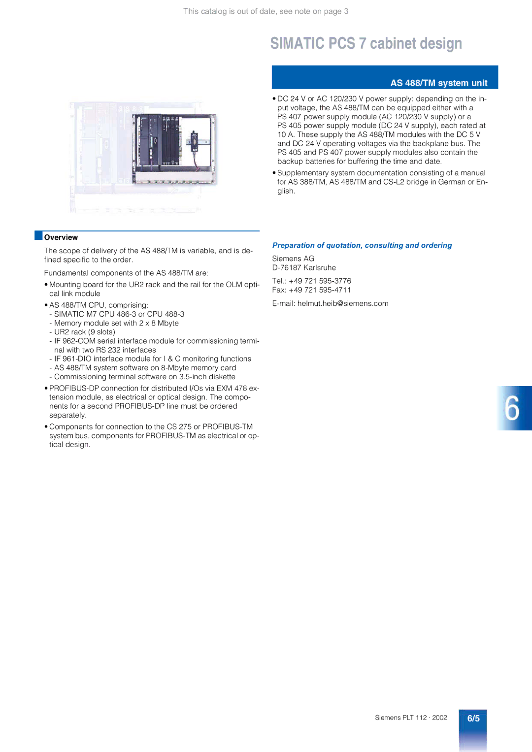 Siemens manual AS 488/TM system unit 