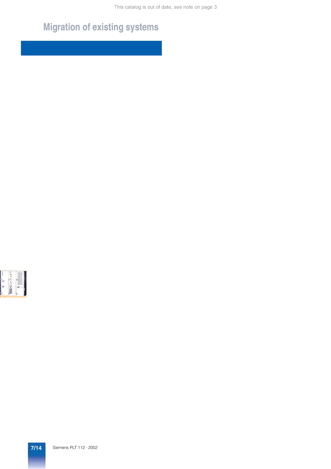 Siemens AS 488/TM manual Migration of existing systems 