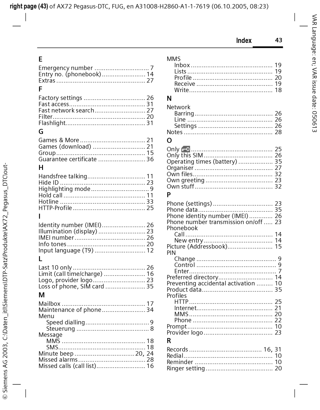 Siemens AX72 manual Own files Hide ID Own greeting, Change Last 10 only Enter, Limit call time/charge, Minute beep Redial 