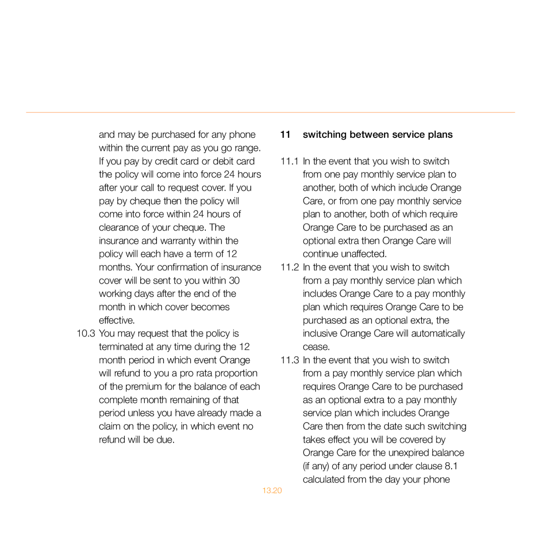 Siemens C55 manual Switching between service plans 