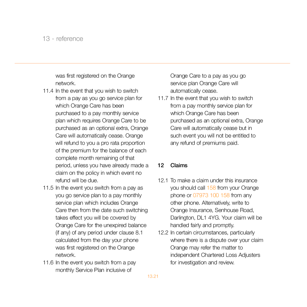 Siemens C55 manual Was first registered on the Orange network, Claims 