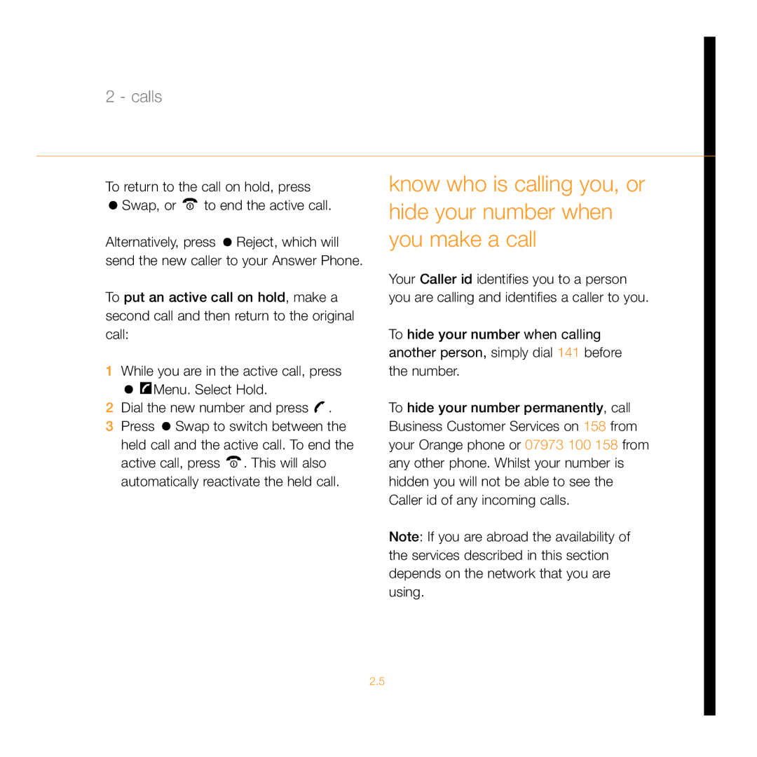 Siemens C55 manual Calls 