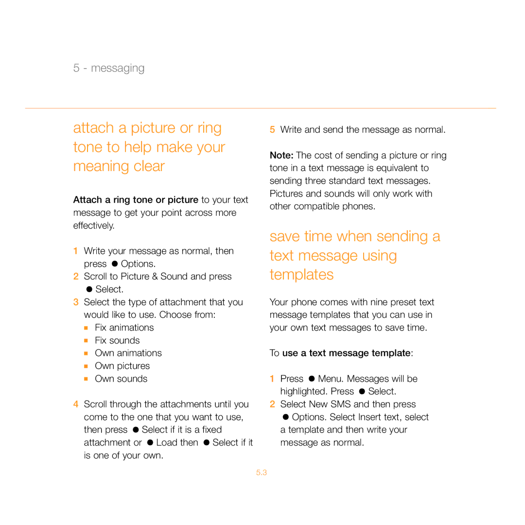 Siemens C55 manual Save time when sending a text message using templates 