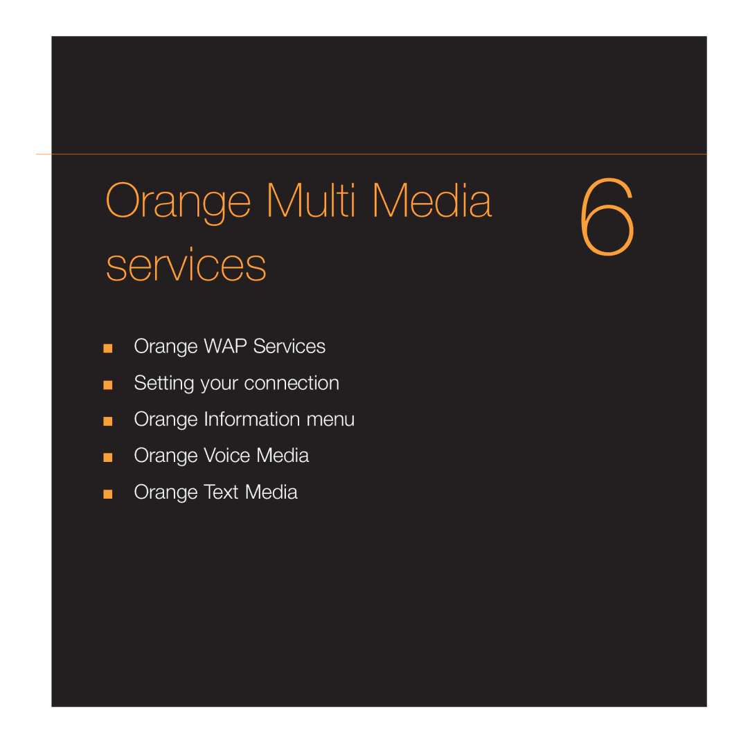 Siemens C55 manual Orange Multi Media Services 