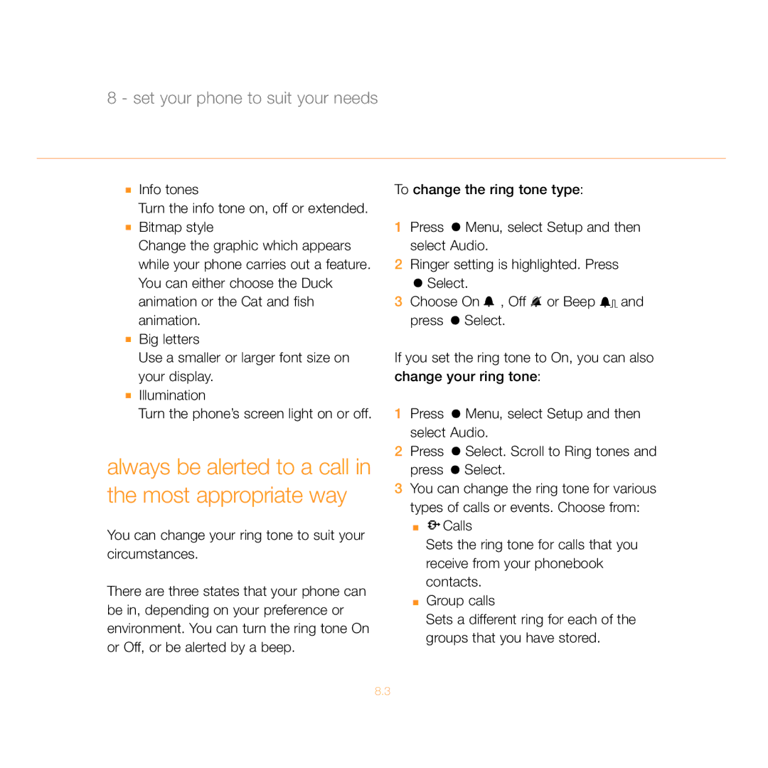 Siemens C55 manual Always be alerted to a call in the most appropriate way 