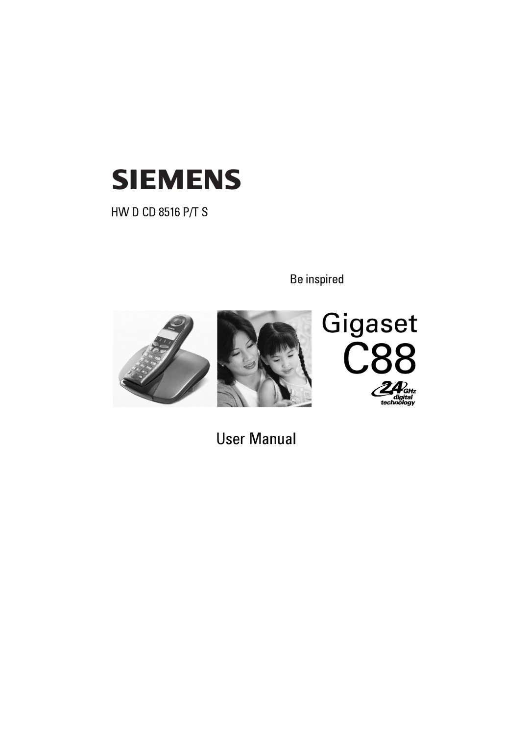 Siemens C88 user manual HW D CD 8516 P/T S Be inspired 