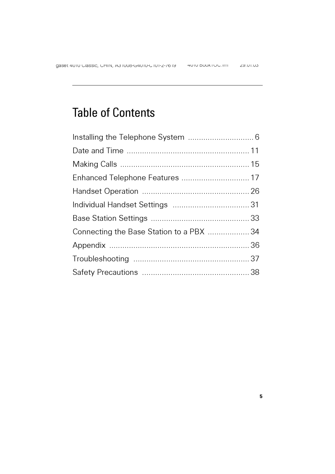 Siemens C88 user manual Table of Contents 