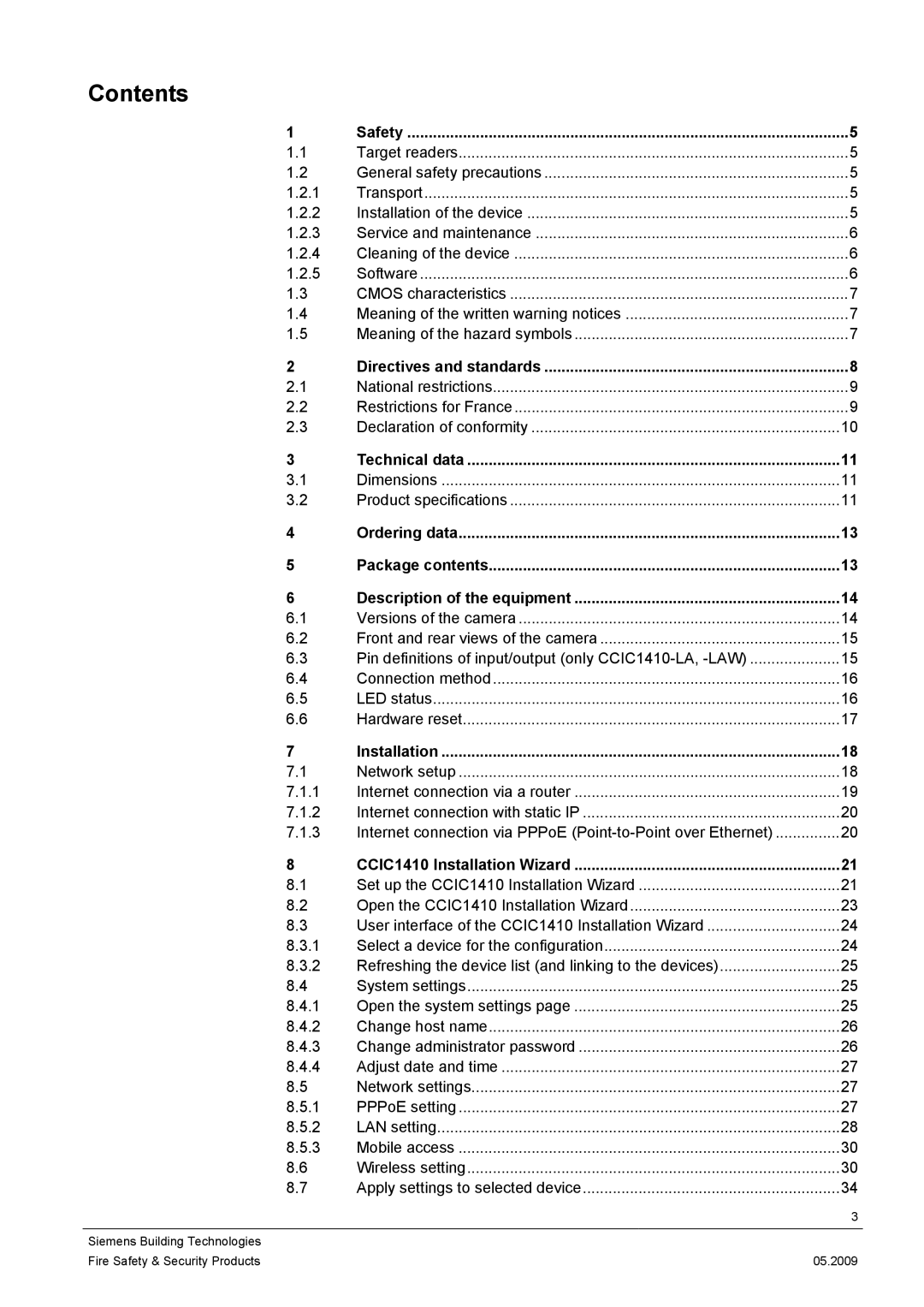 Siemens CCIC1410 configurationmanual Contents 