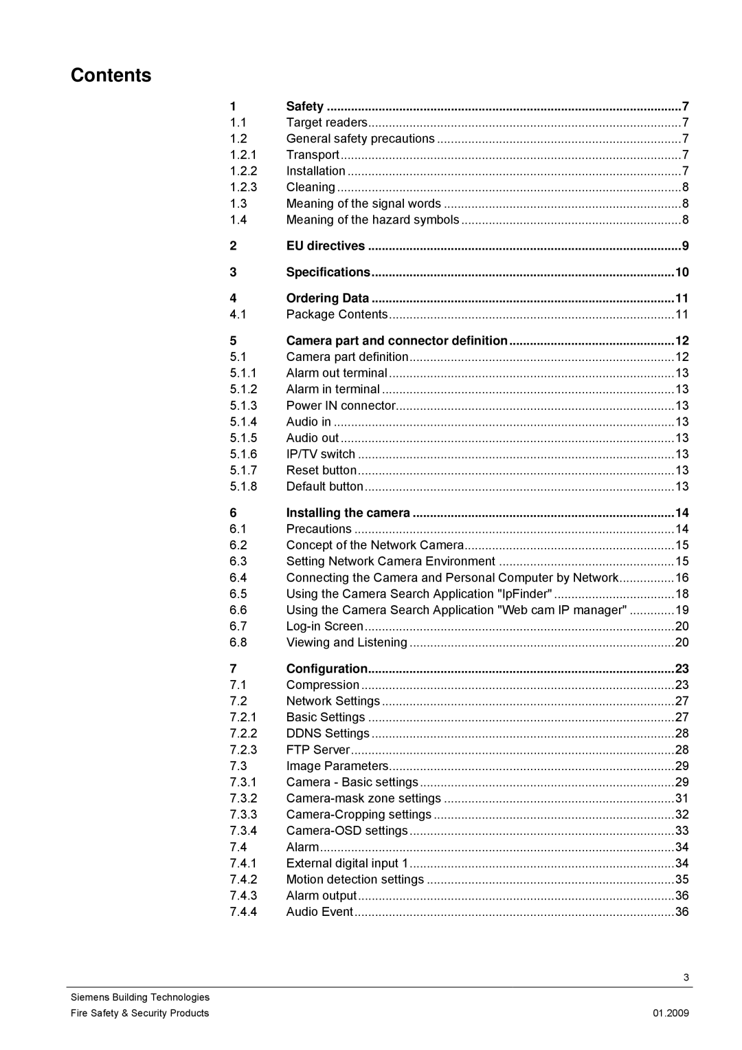 Siemens CFMC1315-LP configurationmanual Contents 