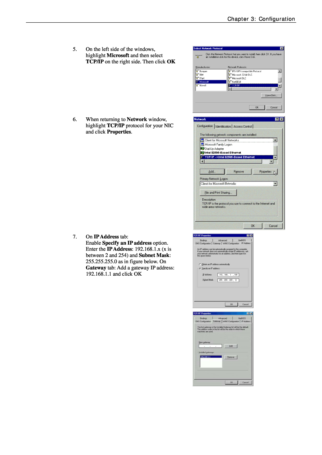 Siemens CL-010-I manual On IP Address tab 