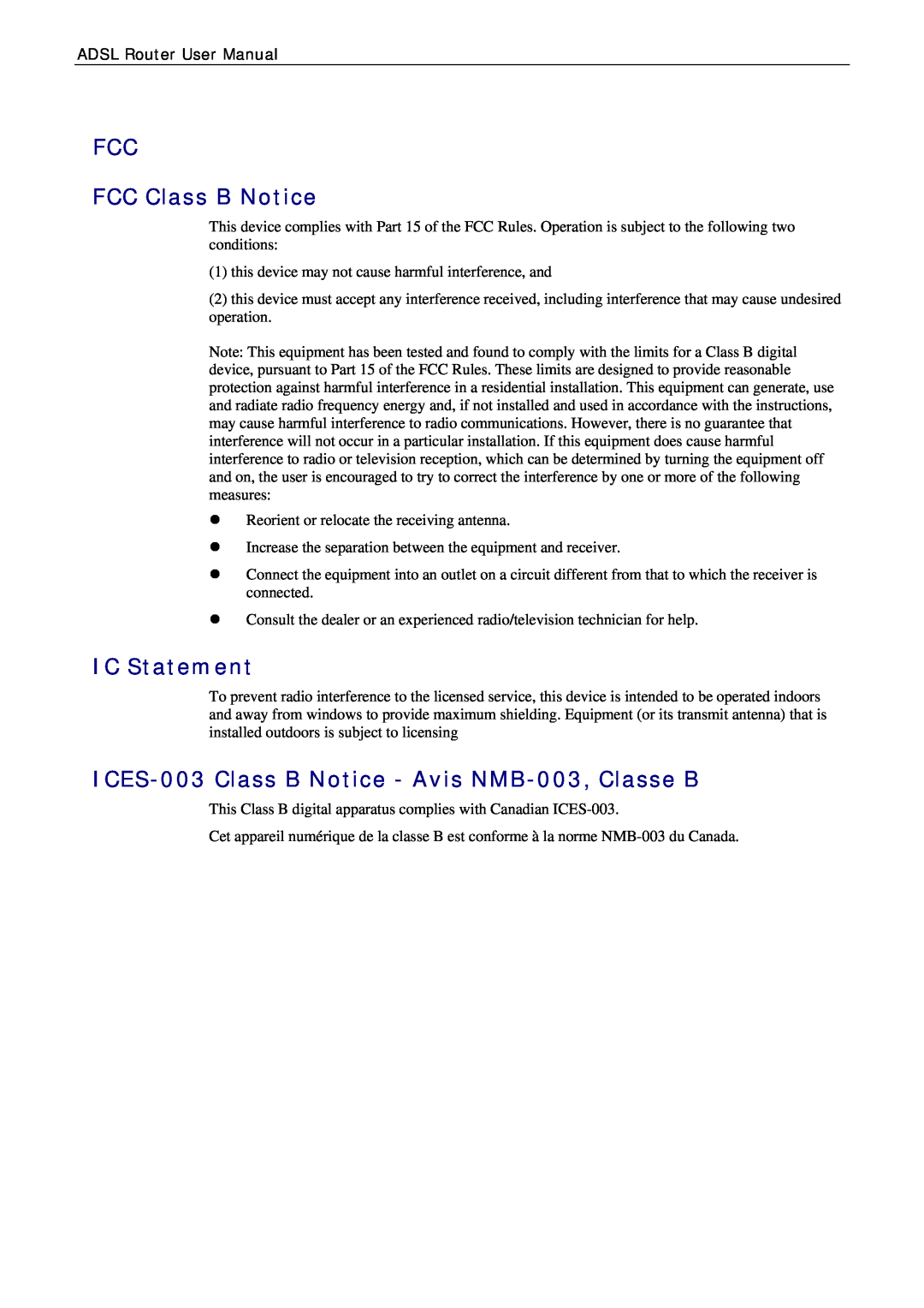 Siemens CL-010-I manual FCC FCC Class B Notice, IC Statement, ICES-003 Class B Notice - Avis NMB-003, Classe B 